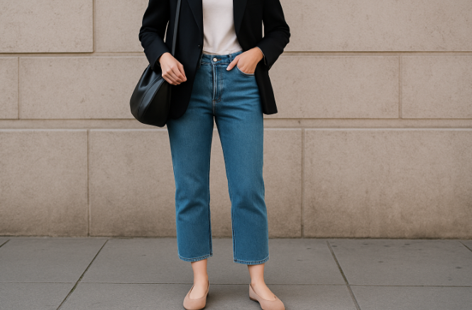 Cropped jeans: vielseitiger schnitt für moderne outfits